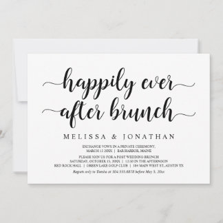 Glücklicherweise immer nach dem Brunch, Hochzeitsf Einladung