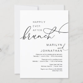 Glücklicherweise immer nach dem Brunch, Hochzeitsf Einladung