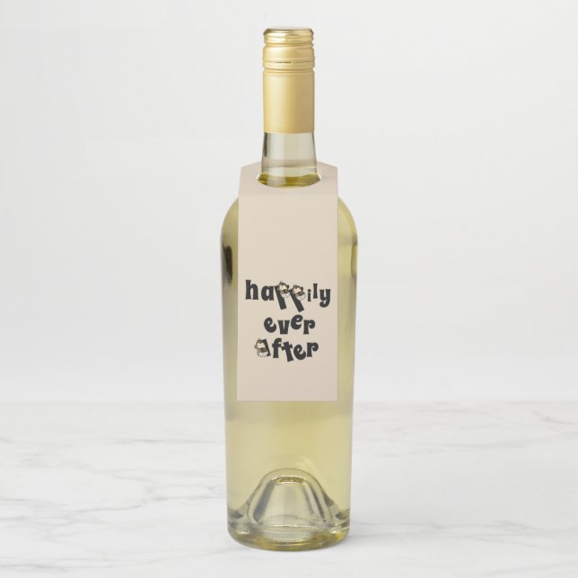 Glücklicherweise immer nach dem Flaschenbügel Flaschenanhänger (Auf Flasche)