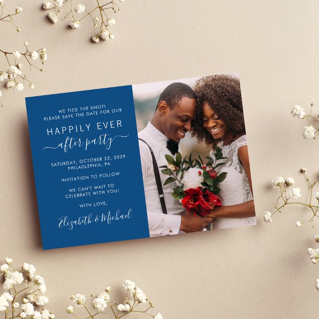 Glücklicherweise immer nach dem Foto Blue Wedding  Save The Date (Von Creator hochgeladen)