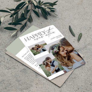 Glücklicherweise immer nach dem Foto Moderne Hochz Ankündigung