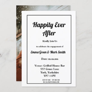 Glücklicherweise immer nach dem Foto zurück Engage Einladung