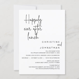 Glücklicherweise immer nach dem Hochzeitsessen Einladung