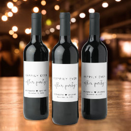 Glücklicherweise immer nach dem Party Hochzeit Emp Weinetikett