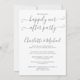 Glücklicherweise immer nach dem Party Hochzeit Vow Einladung