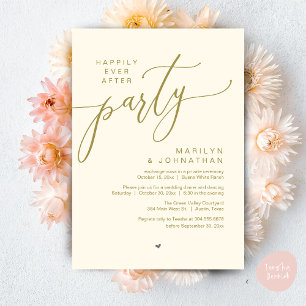 Glücklicherweise immer nach dem Party Hochzeitsess Einladung