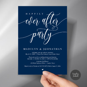 Glücklicherweise immer nach dem Party Hochzeitsess Einladung