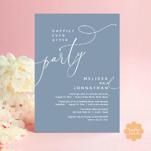 Glücklicherweise immer nach dem Party Hochzeitsess Einladung