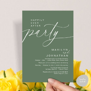 Glücklicherweise immer nach dem Party Hochzeitsess Einladung