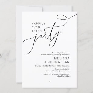 Glücklicherweise immer nach dem Party, Hochzeitsfe Einladung