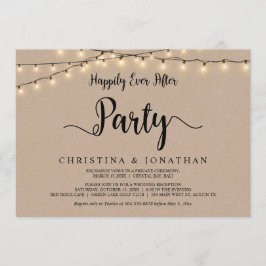 Glücklicherweise immer nach dem Party, String Ligh Einladung