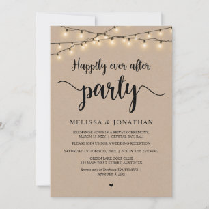 Glücklicherweise immer nach dem Party, String Ligh Einladung