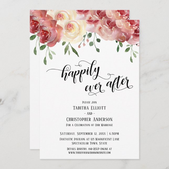 Glücklicherweise immer nach dem Skript, Burgund, B Einladung (Vorne/Hinten)