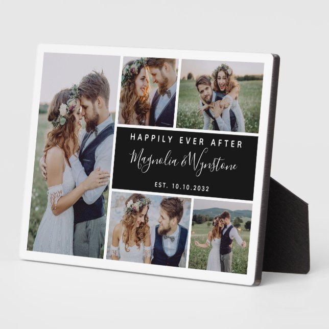 Glücklicherweise immer nach der Fotocollage Hochze Fotoplatte (Seite)