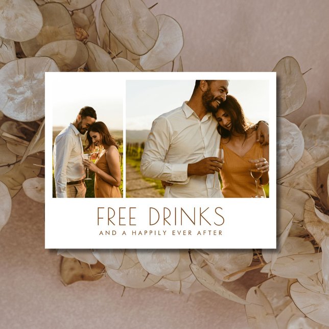 Glücklicherweise immer nach der Hochzeit des Fotos Ankündigungspostkarte (Happily Ever After Photo Wedding Save the Date)