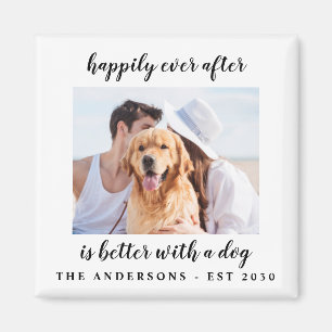 Glücklicherweise immer nach der Hochzeit des Fotos Magnet