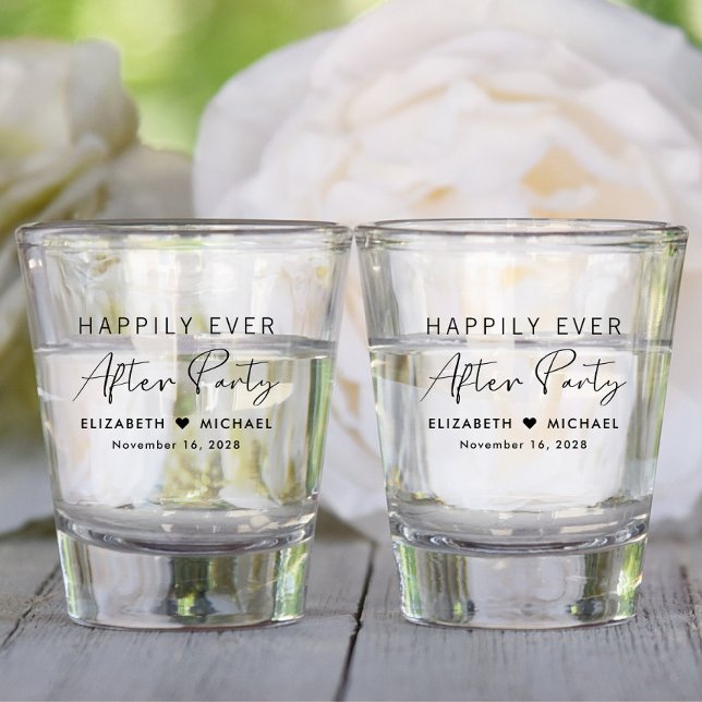 Glücklicherweise immer nach der Hochzeit des Party Schnapsglas (Von Creator hochgeladen)
