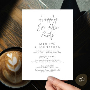 Glücklicherweise immer nach der Hochzeit Elopement Einladung