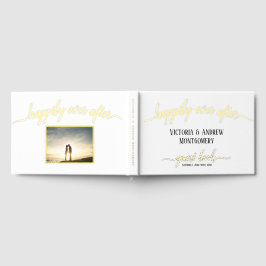 Glücklicherweise immer nach der Hochzeit von Gold- Gästebuch