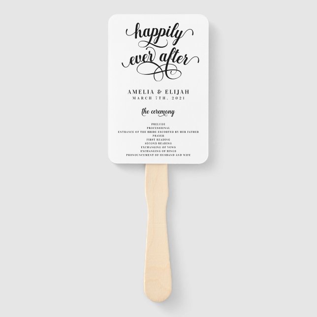 Glücklicherweise immer nach der Hochzeit Zeremonie Fächer (Vorderseite)