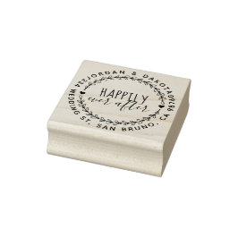 Glücklicherweise immer nach der Hochzeitskranz-Rüc Gummistempel
