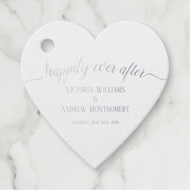 Glücklicherweise immer nach der Rose Gold Script H Geschenkanhänger (Vorderseite)