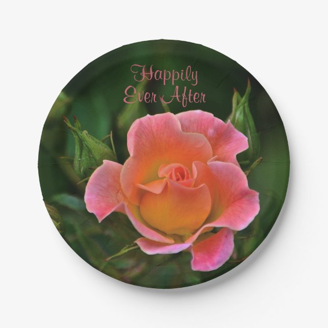 Glücklicherweise immer nach der Rose Pappteller (Vorderseite)