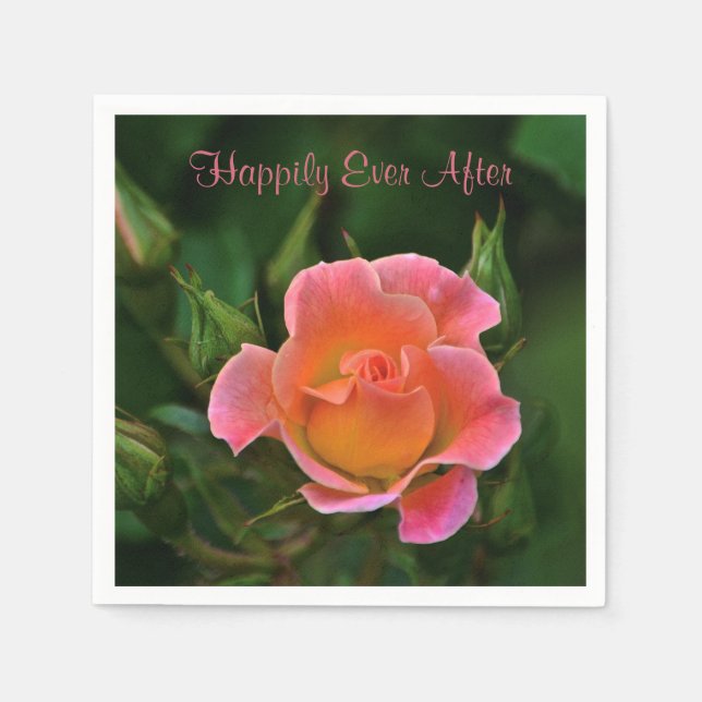 Glücklicherweise immer nach der Rose Serviette (Vorderseite)