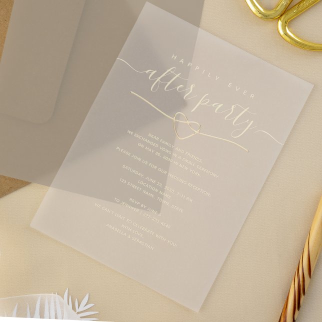 Glücklicherweise immer nach Hochzeit Empfang Acryleinladungen (Von Creator hochgeladen)