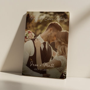 Glücklicherweise immer nach Hochzeit Foto Leinwanddruck