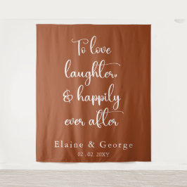 Glücklicherweise immer nach Hochzeit Foto Prop Hin Wandteppich