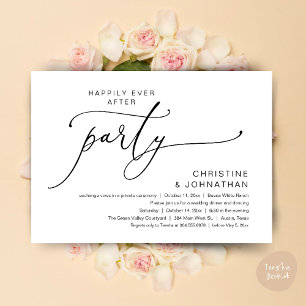 Glücklicherweise immer nach Hochzeitsessen Party T Einladung