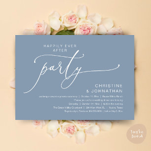 Glücklicherweise immer nach Hochzeitsessen Party T Einladung