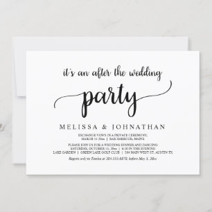 Glücklicherweise immer nach Hochzeitstag Elopement Einladung