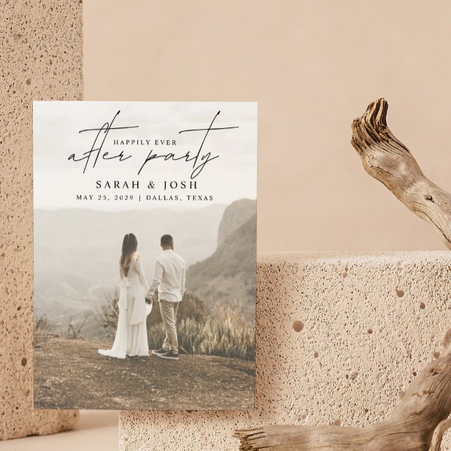 Glücklicherweise immer nach Party 2 Foto Ankündigung (Our Fairy Tale Continues... Join Us for Our Happily Ever After Party! 🌟🍾)