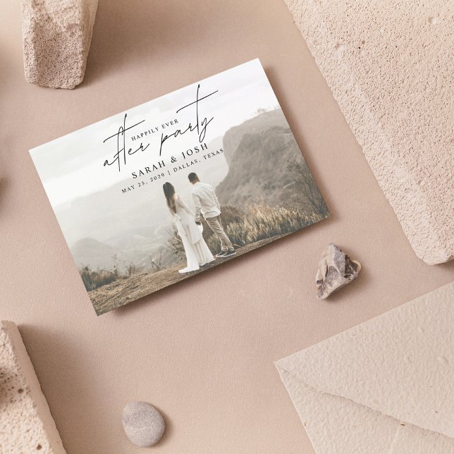 Glücklicherweise immer nach Party 2 Foto Ankündigung (Our Fairy Tale Continues... Join Us for Our Happily Ever After Party! 🌟🍾)