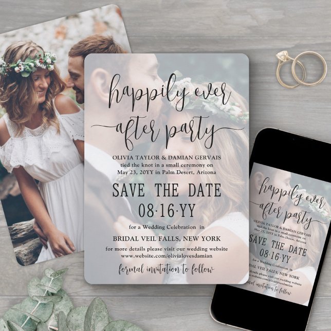 Glücklicherweise immer nach Party 2 Foto Overlay H Save The Date (Von Creator hochgeladen)
