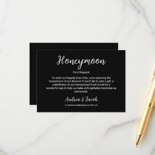 Glücklicherweise je nach Black and White Honeymoon Begleitkarte
