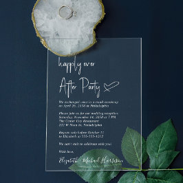 Glücklicherweise je nach der Rezeption eines weiße Acryleinladungen