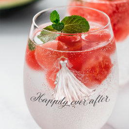 Glücklicherweise je nach rustikalem Hochzeitskleid Weinglas Ohne Stiel