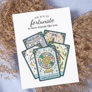 Glücklicherweise Tarot Babydusche Danke Postkarte