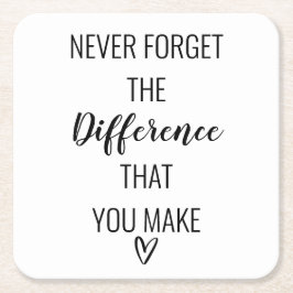 Glücklicherweise vergessen Sie nie den Unterschied Rechteckiger Pappuntersetzer