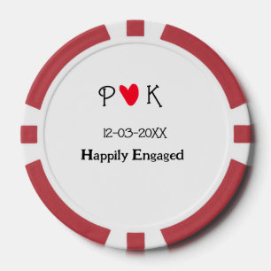 Glücklicherweise Verlobt fügen Sie ein Pärchen Nam Pokerchips