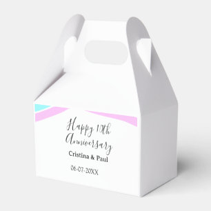 Glückliches 10. Hochzeitsjubiläum einfache minimal Geschenkschachtel
