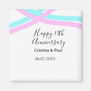 Glückliches 10. Jubiläum einfache minimale Hochzei Magnet