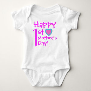 Glückliches 1. Muttertags-Baby-Body Baby Strampler