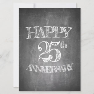 Glückliches 25. Jubiläum auf der Kreidetafel