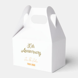 Glückliches 30. Hochzeitsjubiläum goldene orange V Geschenkschachtel