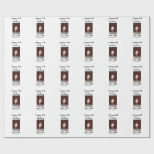 Glückliches 40. Geburtstags-Foto modern, schlicht Geschenkpapier