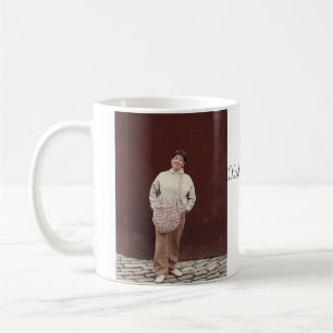 Glückliches 40. Geburtstags-Foto modern, schlicht Kaffeetasse